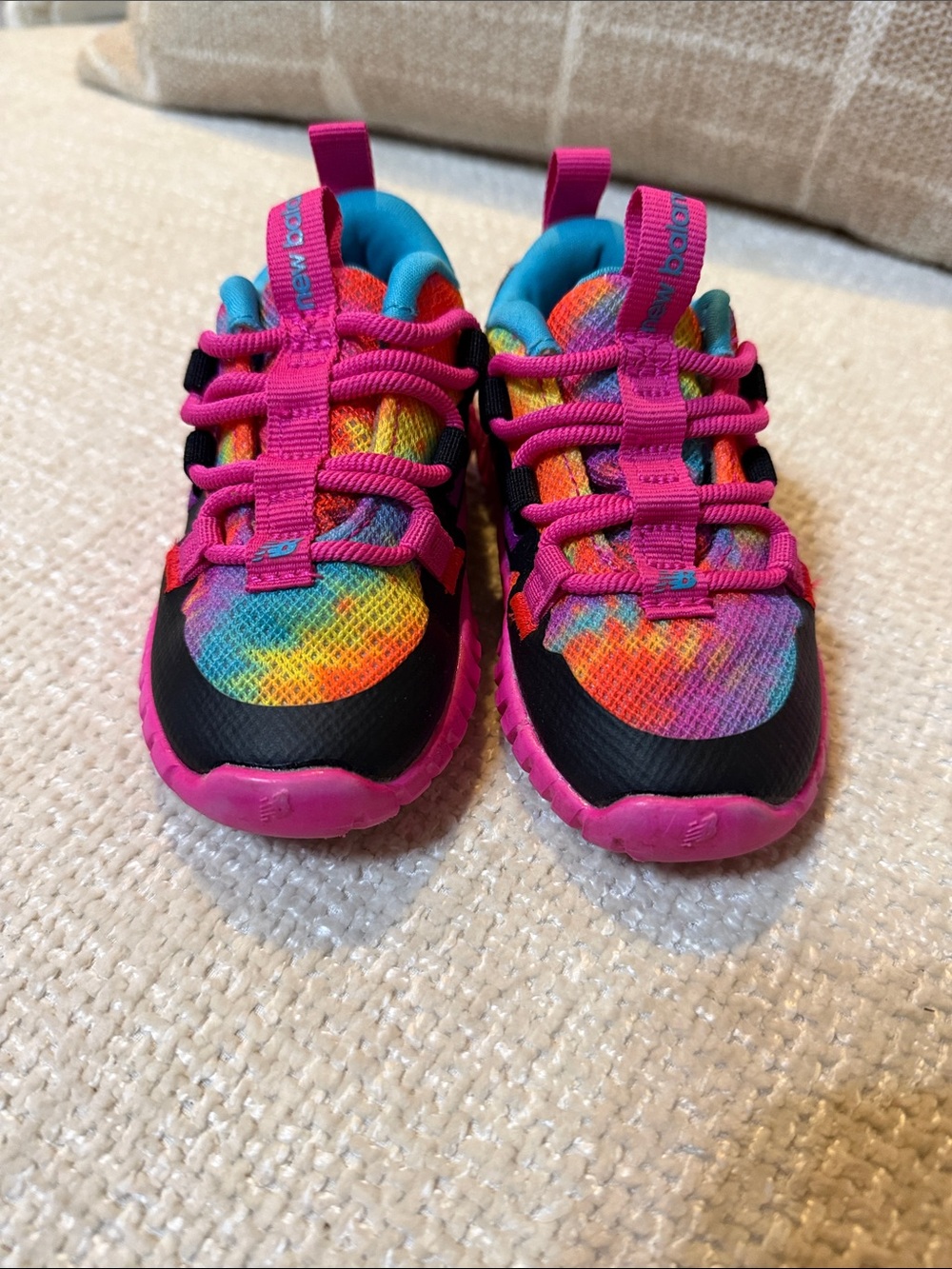 New Balance Kids Rainbow Knit Sneakers - Pink & Blue